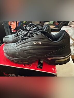 Vintage HTF FUBU Men's Black Athletic Sneakers. W/Box